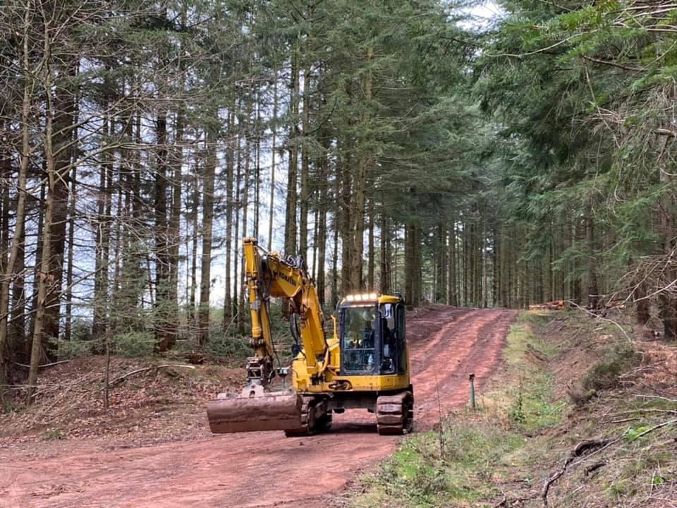 Remise en état de chemins forestiers